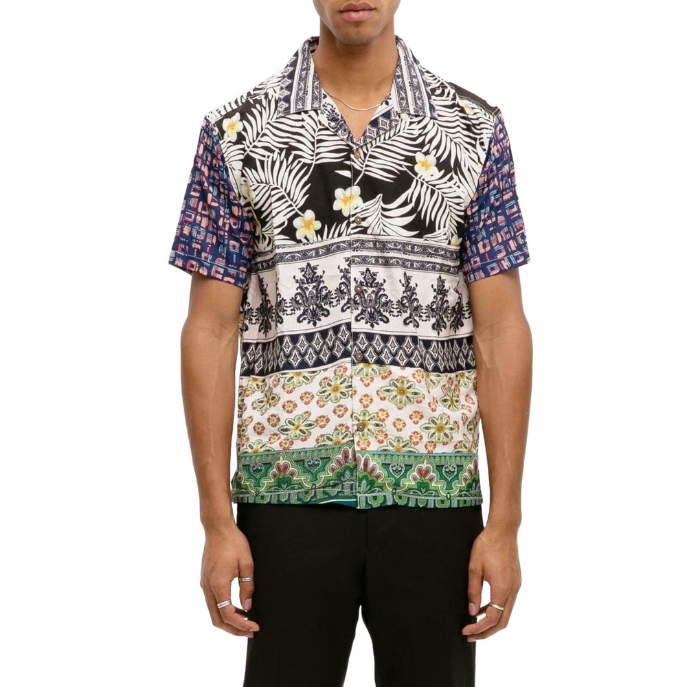 NWT RAGA MAN Multicolor Geometric Casual Shirt Size Medium